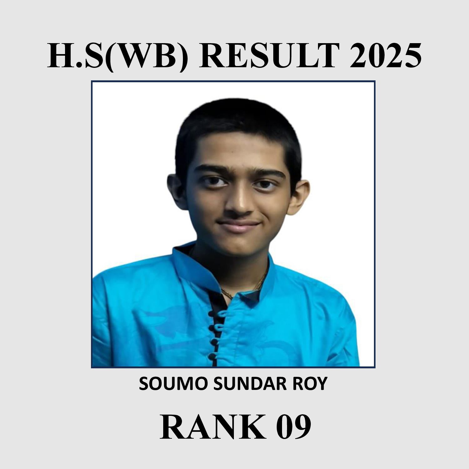 SOUMO SUNDAR ROY - RANK 9